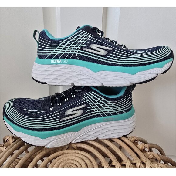 NEW Skechers Ultra Go Run Max Cushion Elite Blue Turquoise Sneakers Women's 7 - Picture 14 of 15